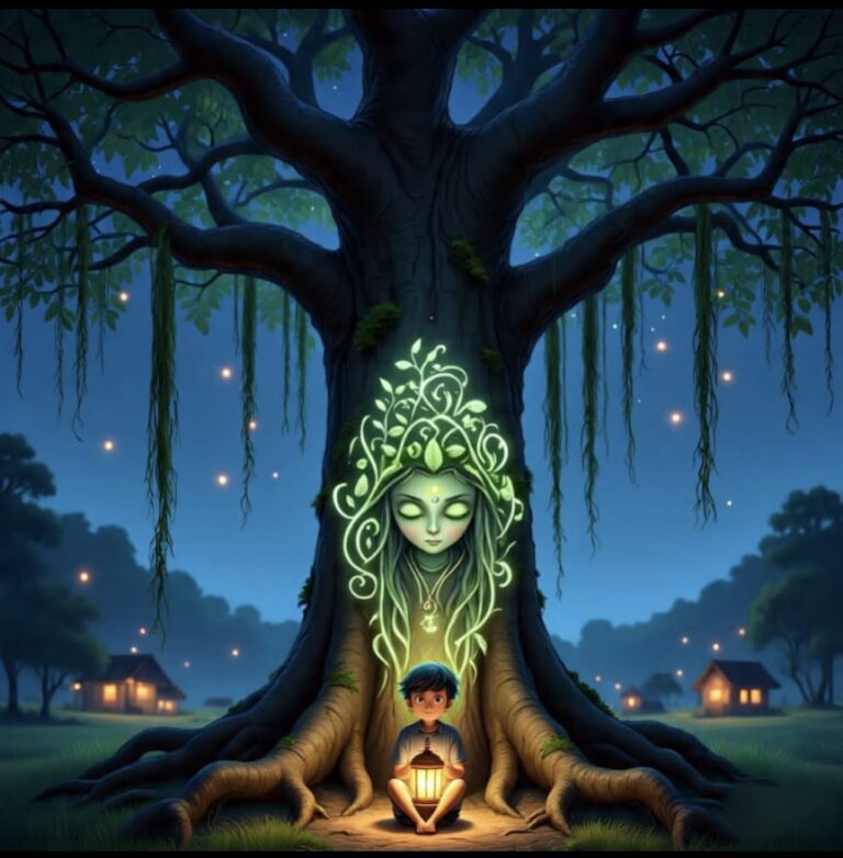 Udaynarayanpur village old banyan tree ghost story night view